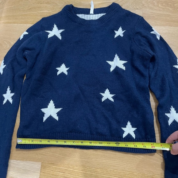 Bluenotes Navy Star Sweater size small - Picture 3 of 13